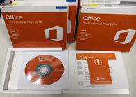 Çevrimiçi Etkinleştirme% 100 Microsoft Office 2016 Anahtar Kodu Pro Plus Kart 32bit 64bit DVD